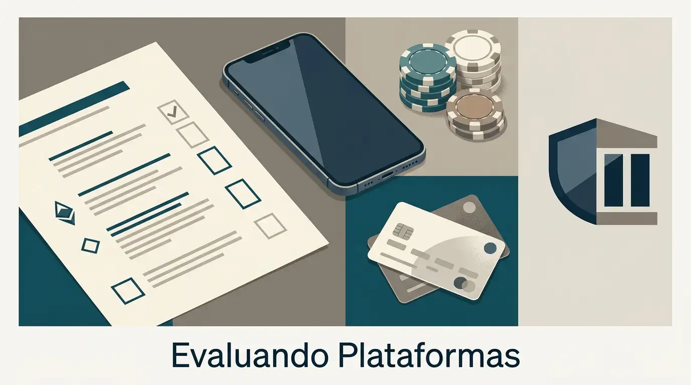 Lista visual de aspectos clave para evaluar un casino online